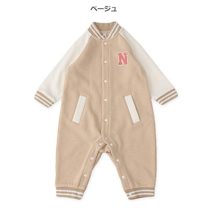 西松屋 ELFINDOLL 裏起毛アメカジ長袖カバーオール 正規品