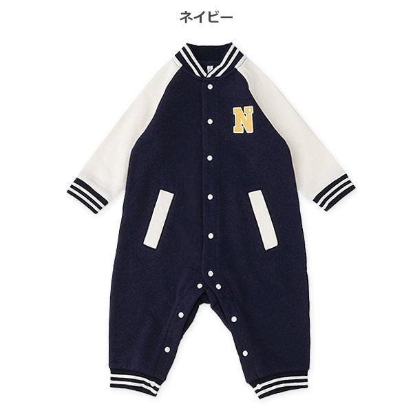 西松屋 ELFINDOLL 裏起毛アメカジ長袖カバーオール 正規品