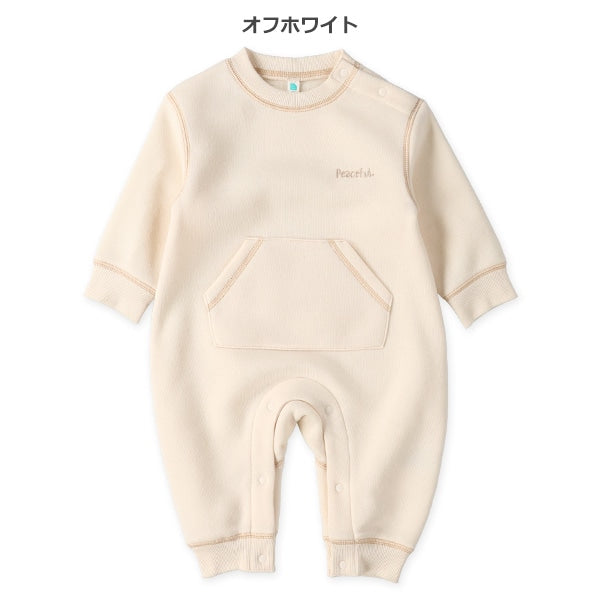 西松屋 ELFINDOLL 裏起毛配色ステッチ長袖カバーオール 正規品