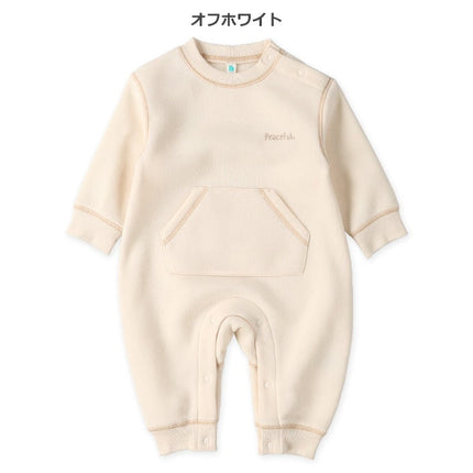 西松屋 ELFINDOLL 裏起毛配色ステッチ長袖カバーオール 正規品