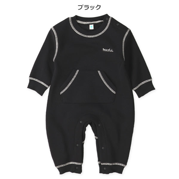 西松屋 ELFINDOLL 裏起毛配色ステッチ長袖カバーオール 正規品