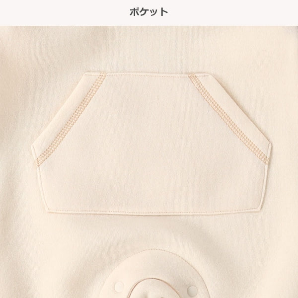 西松屋 ELFINDOLL 裏起毛配色ステッチ長袖カバーオール 正規品