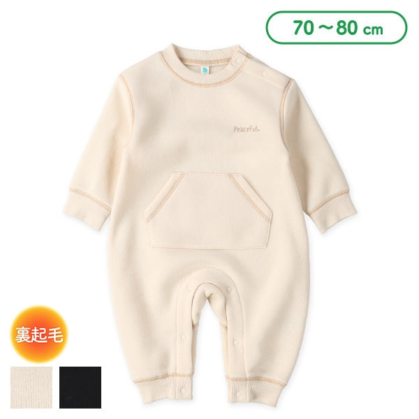 西松屋 ELFINDOLL 裏起毛配色ステッチ長袖カバーオール 正規品