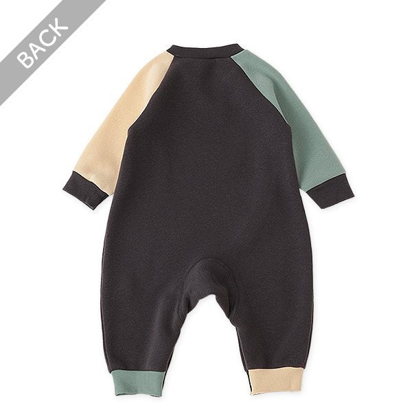 西松屋 ELFINDOLL 裏起毛アメカジくま長袖カバーオール 正規品