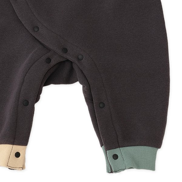 西松屋 ELFINDOLL 裏起毛アメカジくま長袖カバーオール 正規品