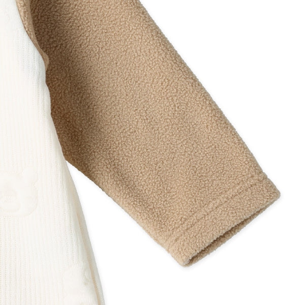 西松屋 ELFINDOLL ニットキルトくま柄切り替え長袖カバーオール 正規品