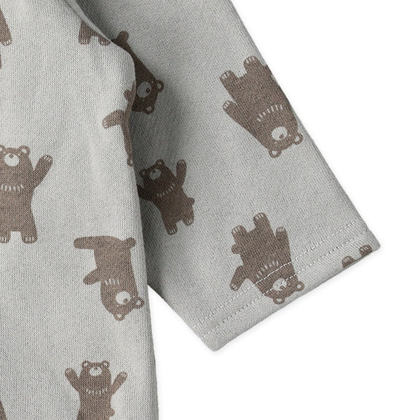 西松屋 ELFINDOLL 裏起毛ゆるくま総柄長袖カバーオール 正規品