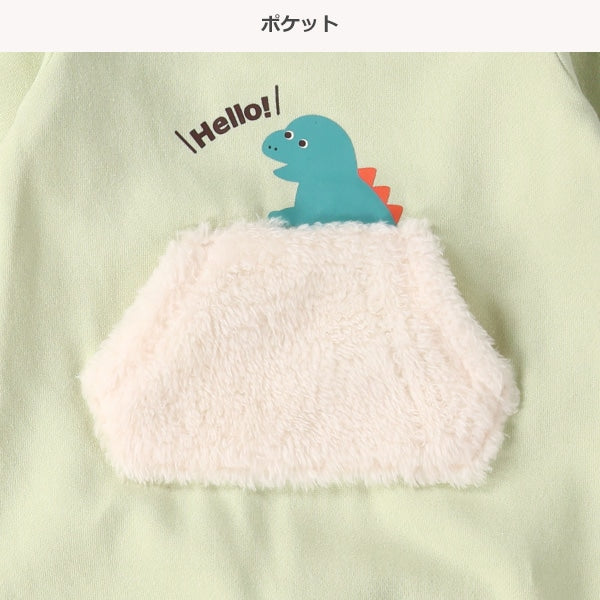 西松屋 ELFINDOLL 裏起毛フリースポケットアニマル長袖カバーオール 正規品