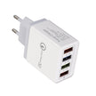 4-Port USB Wall Charger with Quick Charge 3.0 – EU, UK & US Plug | Multi-Colour