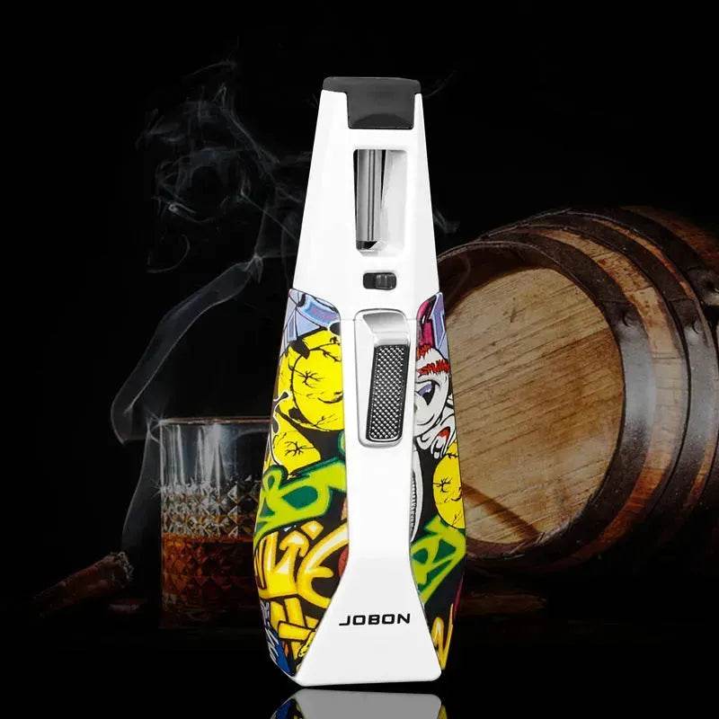 Luxury Cigar Lighter with Safety Lock, Alloy Build, Multiple Finishes