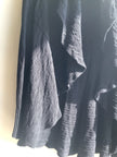 Vintage Black Draped Open-Front Cardigan