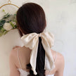 Silk satin oversized bow tie Hair Scrunchies ponytail Holder