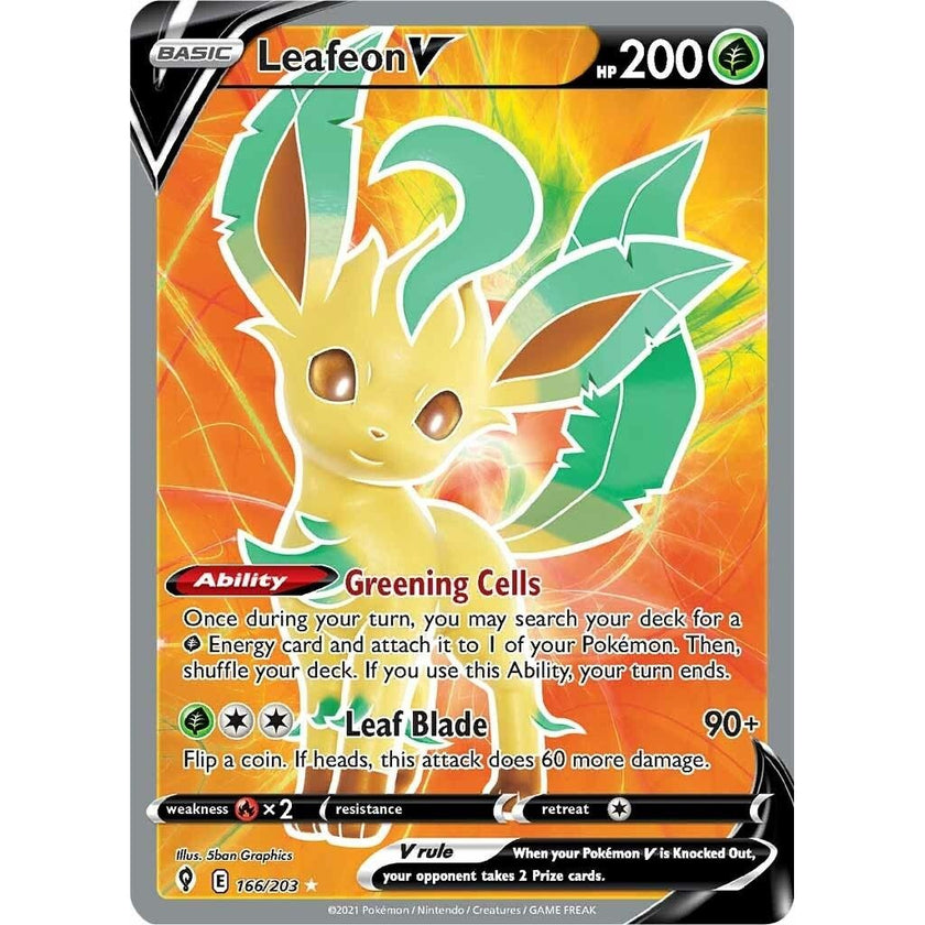 Leafeon V (Full Art) (166/203) (SWSH07)