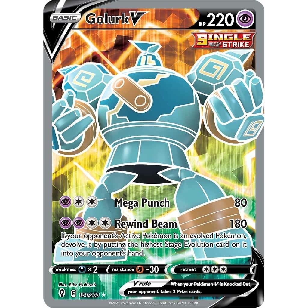 Golurk V (Full Art) (181/203) (SWSH07)