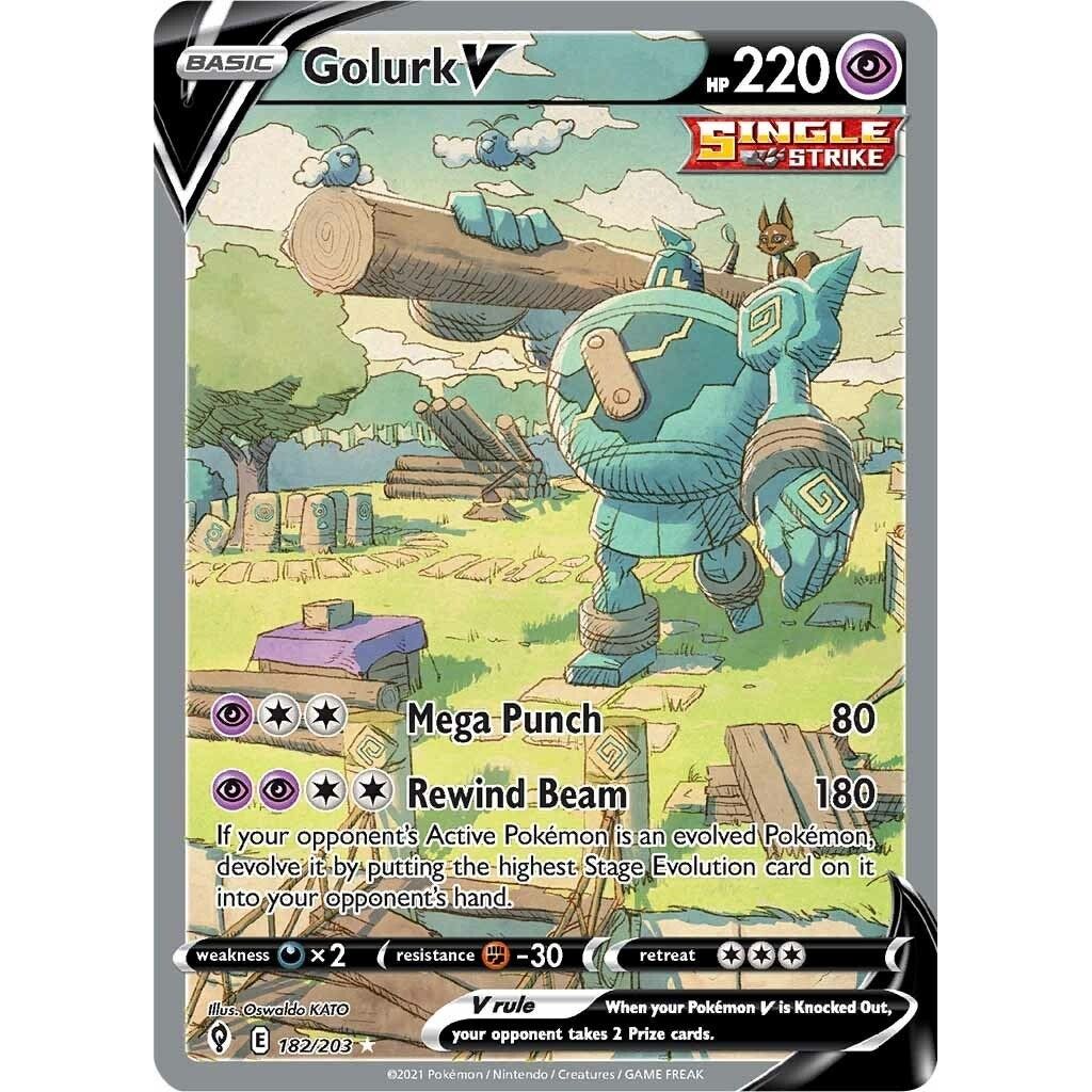 Golurk V (Alternate Full Art) (182/203) (SWSH07)