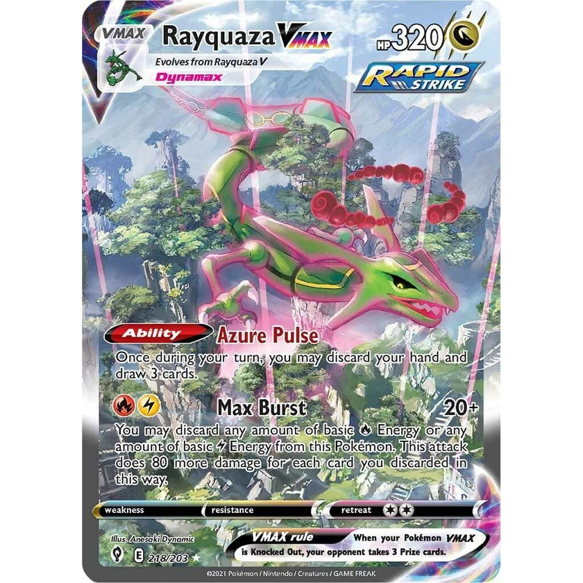 Rayquaza VMAX (Alternate Art Secret) (218/203) (SWSH07)