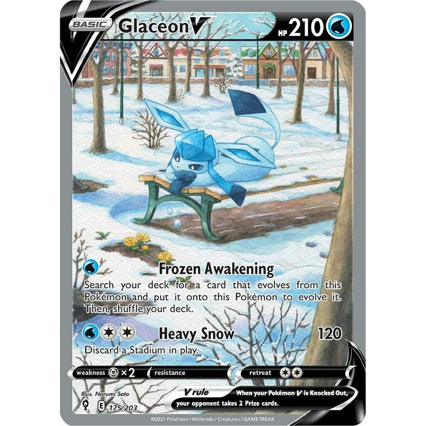 Glaceon V (Alternate Full Art) (175/203) (SWSH07)