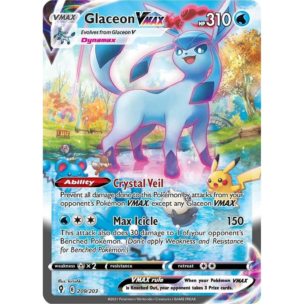 Glaceon VMAX (Alternate Art Secret) (209/203) (SWSH07)