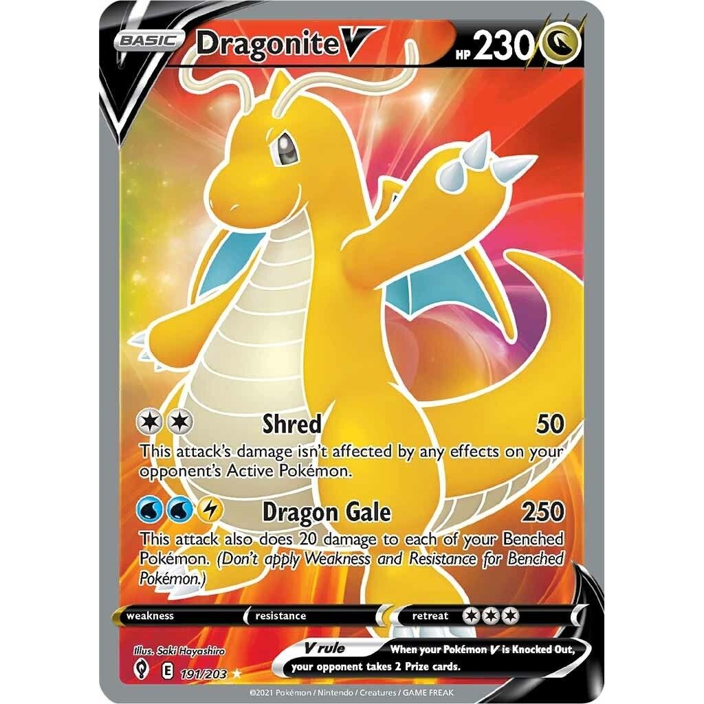 Dragonite V (Full Art) (191/203) (SWSH07)
