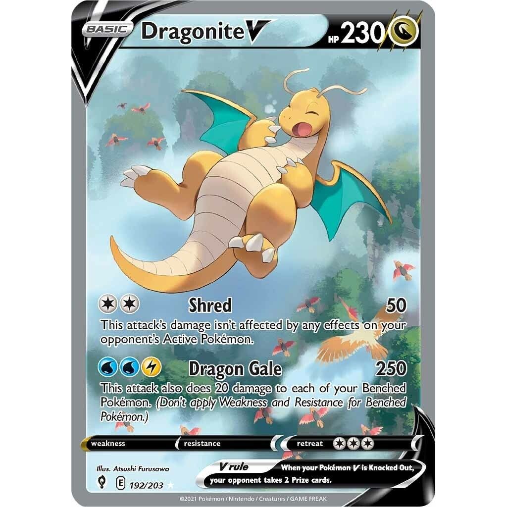 Dragonite V (Alternate Full Art) (192/203) (SWSH07)