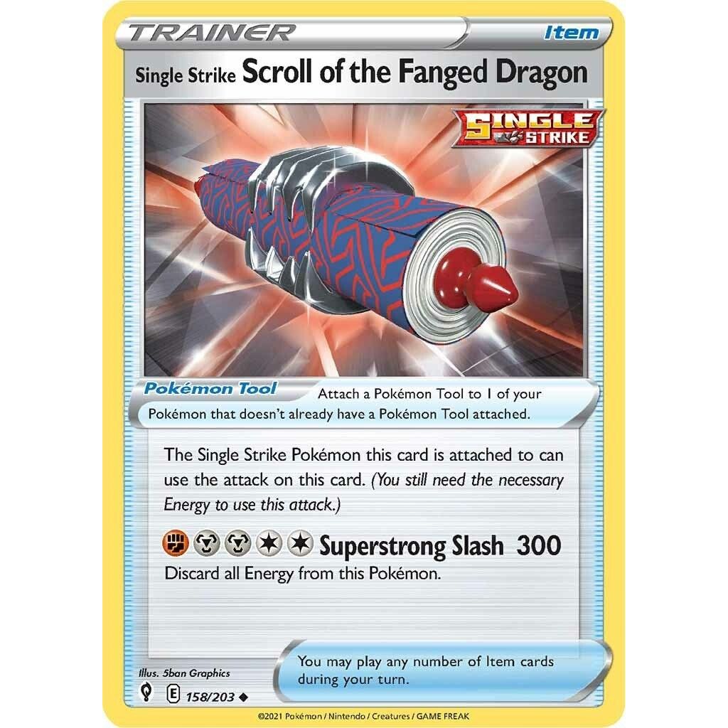 Single Strike Scroll of the Fanged Dragon (158/203) (SWSH07)