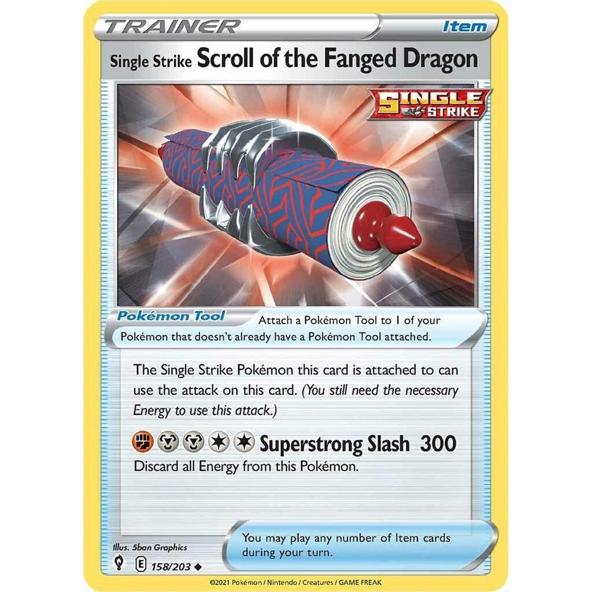 Single Strike Scroll of the Fanged Dragon (158/203) (SWSH07)