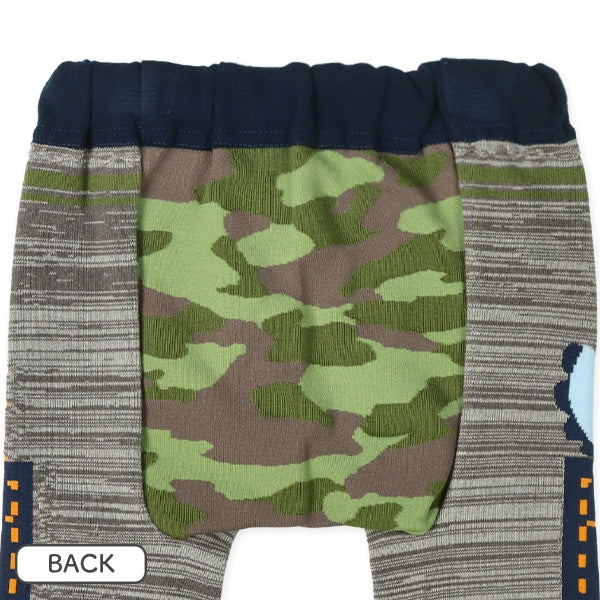 西松屋 ELFINDOLL 丸編みデニム風・恐竜ポケット柄サルエルレギンス 正規品