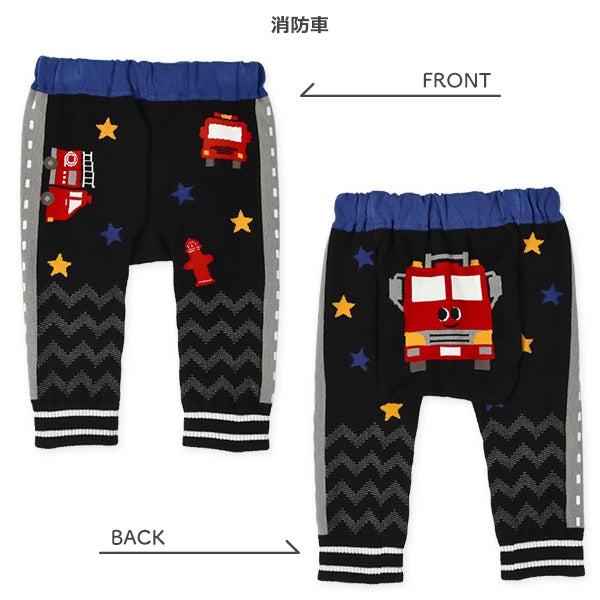 西松屋 ELFINDOLL 丸編みはたらくくるまサルエルレギンス 正規品