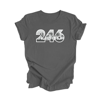 246 Bridgetown Barbados Area Code Beach Gift - Unisex T-Shirt - Inspired X