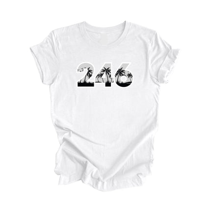 246 Bridgetown Barbados Area Code Beach Gift - Unisex T-Shirt - Inspired X