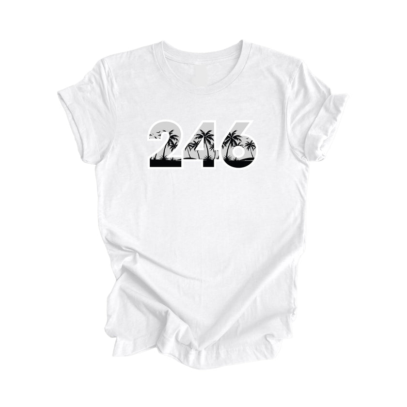 246 Bridgetown Barbados Area Code Beach Gift - Unisex T-Shirt - Inspired X