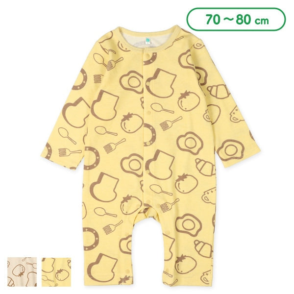 西松屋 ELFINDOLL スムース朝ごはん総柄カバーオール正規品