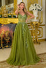 A LINE DRESS WITH 3D FLOWERS