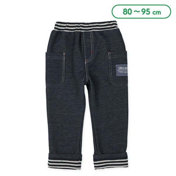 西松屋 ELFINDOLL Wボーダーニットデニムパンツ正規品