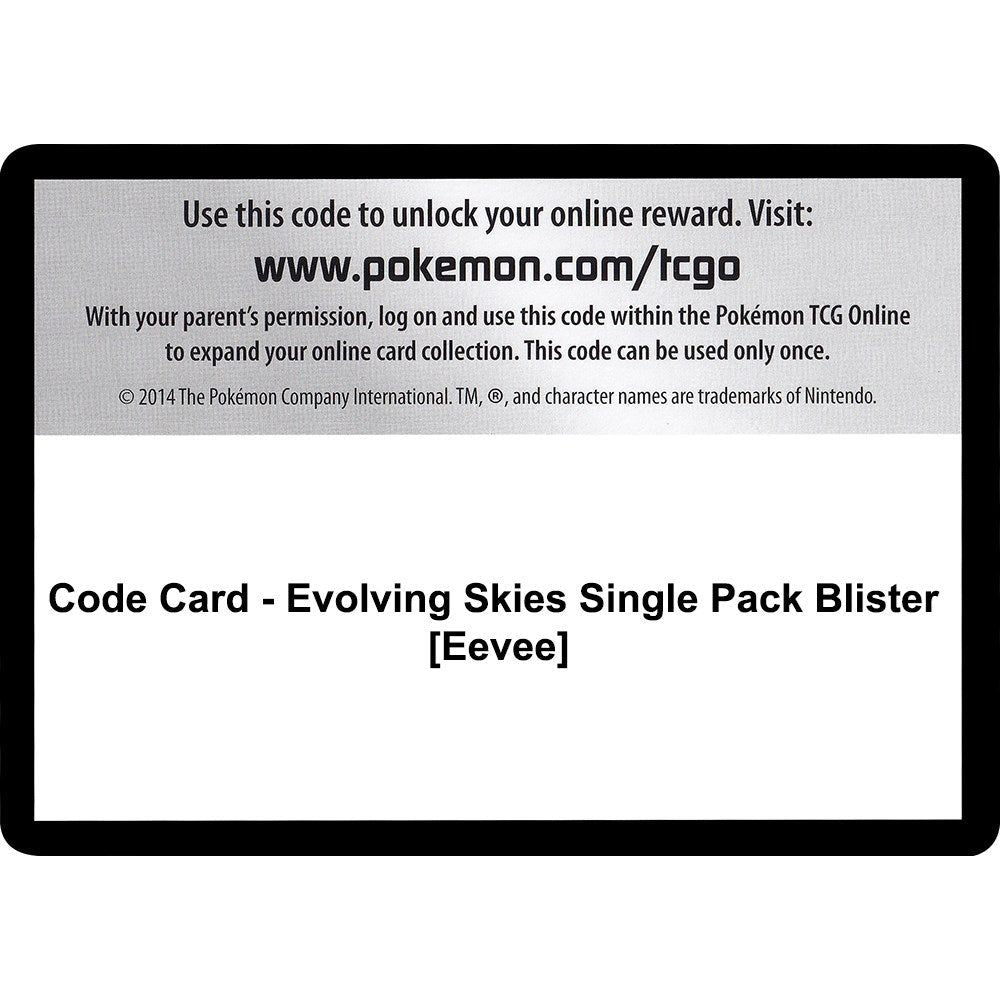 Code Card - Evolving Skies Single Pack Blister [Eevee] (SWSH07)