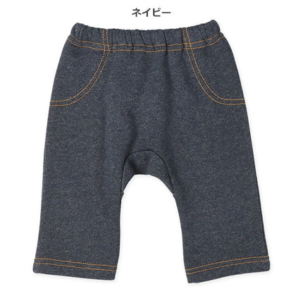 西松屋 ELFINDOLL 裏起毛ニットデニムモンキーパンツ 正規品