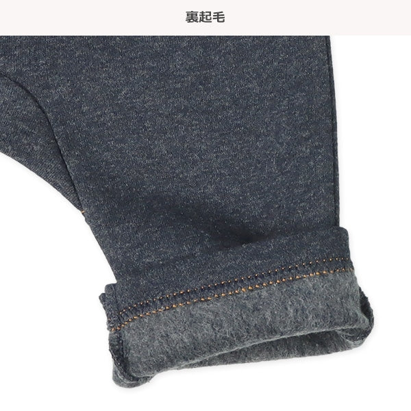 西松屋 ELFINDOLL 裏起毛ニットデニムモンキーパンツ 正規品