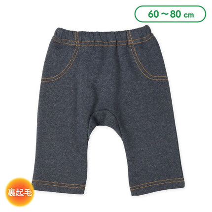 西松屋 ELFINDOLL 裏起毛ニットデニムモンキーパンツ 正規品