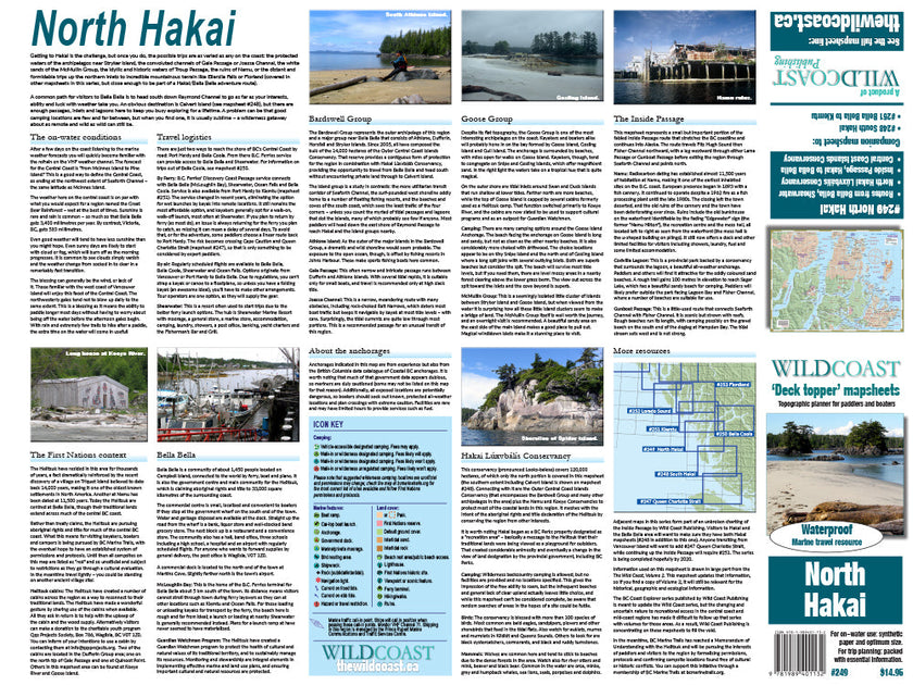 249 North Hakai Kayaking and Boating Map