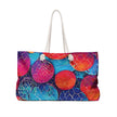Vibrant Mosaic Bubbles Weekender Bag | Colorful Beach Large Tote Bag