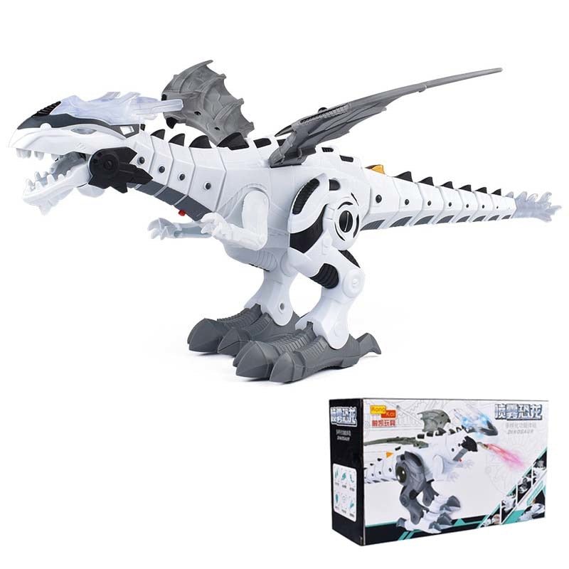 Intelligent Robot Toy Dinosaur with Spray Mist, Sound & Light