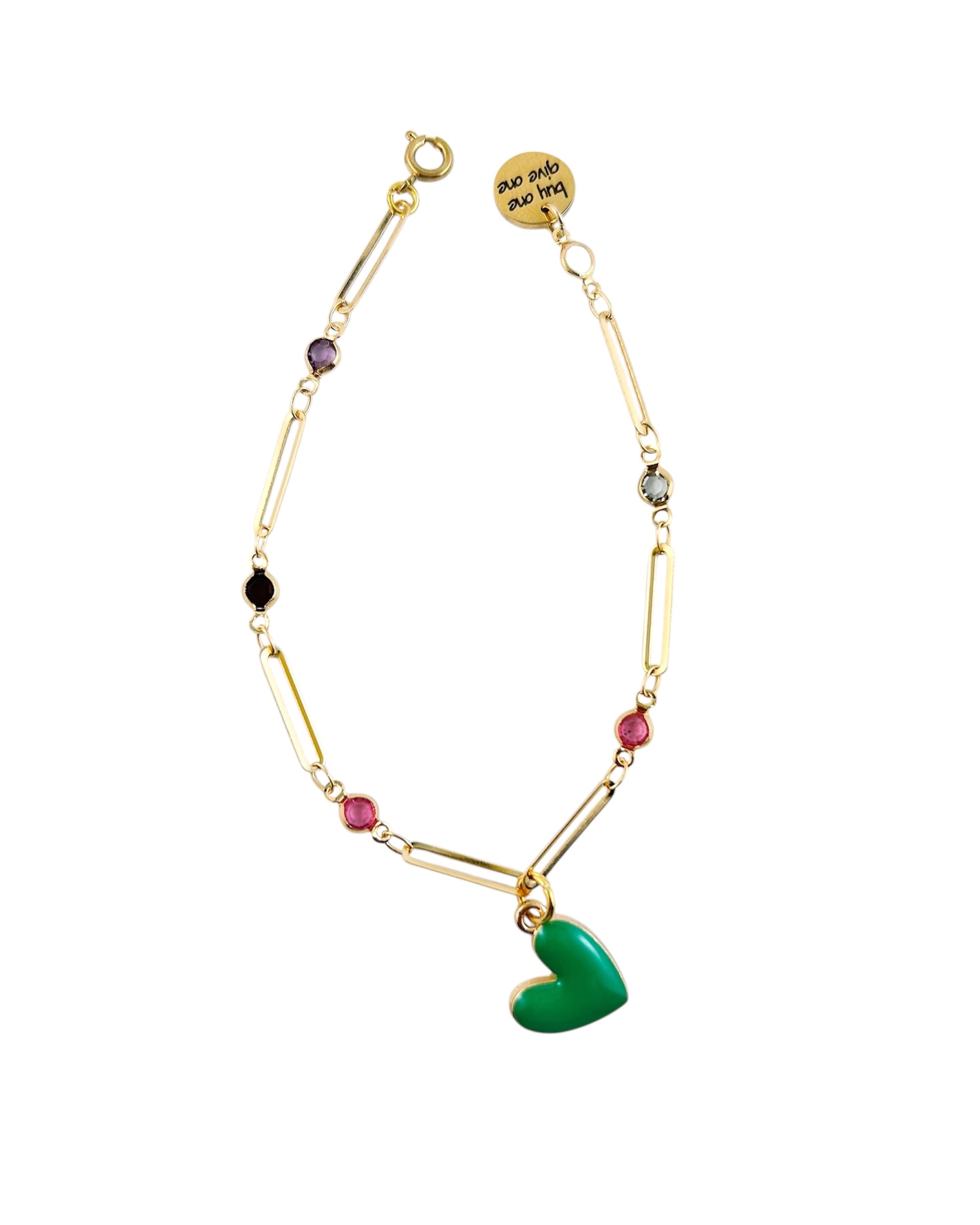 Heart Pop Bracelet - Minty