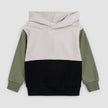 Cement Color Block Hooded Sweatshirt | Miles The Label