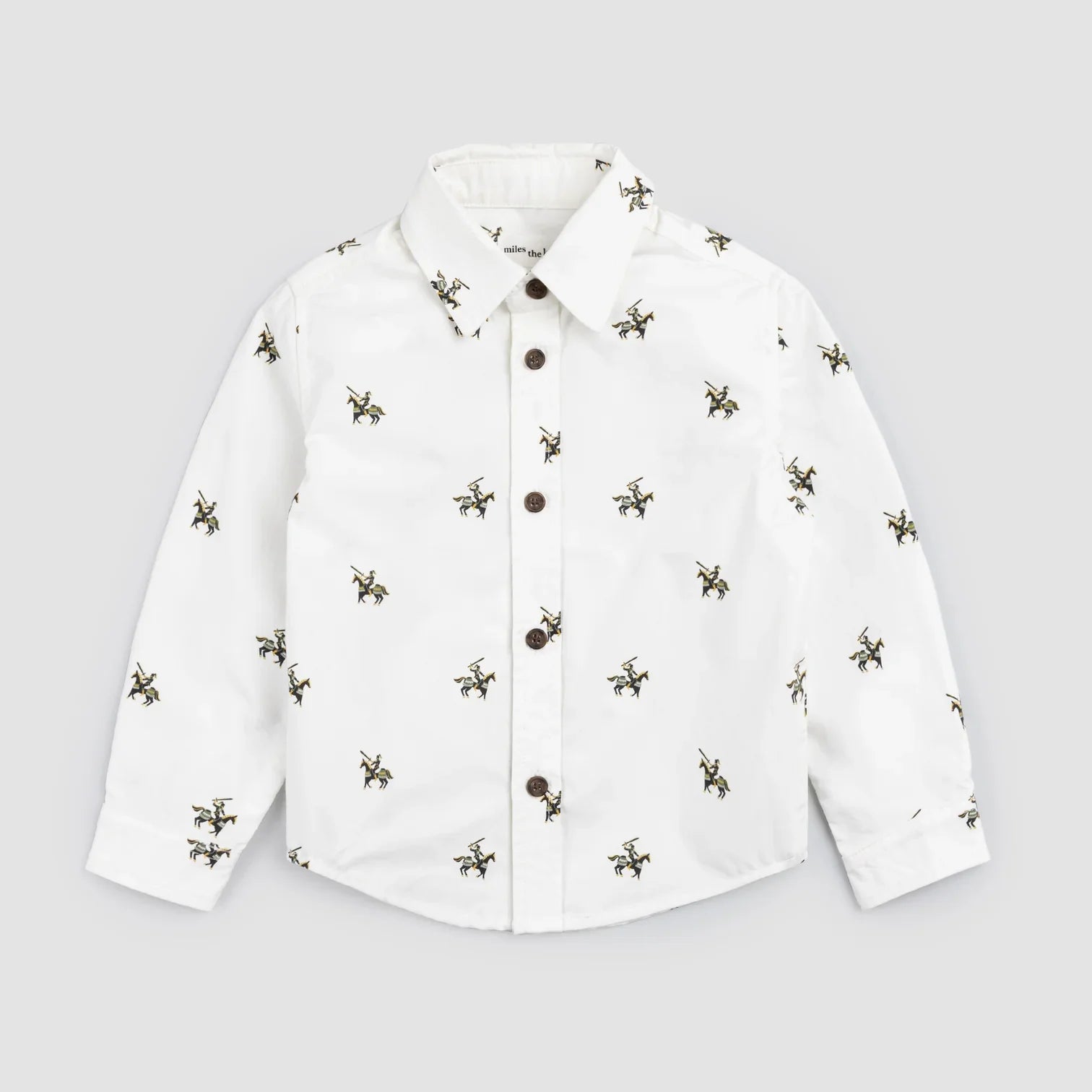 Knight Print on Off-White Shirt | Miles The Label