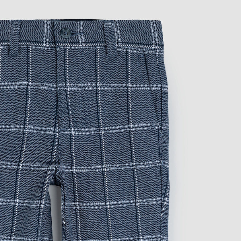Navy Plaid Boy's Pants | Miles The Label