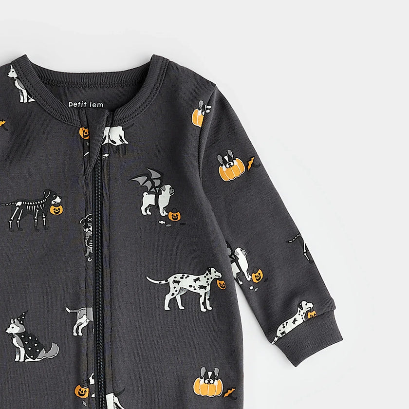 Howl-oween Print on Asphalt Sleeper | Petit Lem