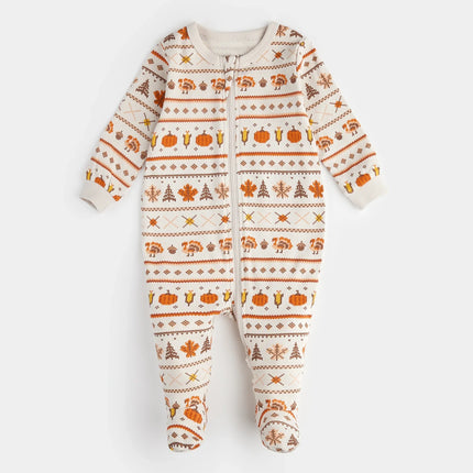 Harvest Fair Isle Print Sleeper | Petit Lem
