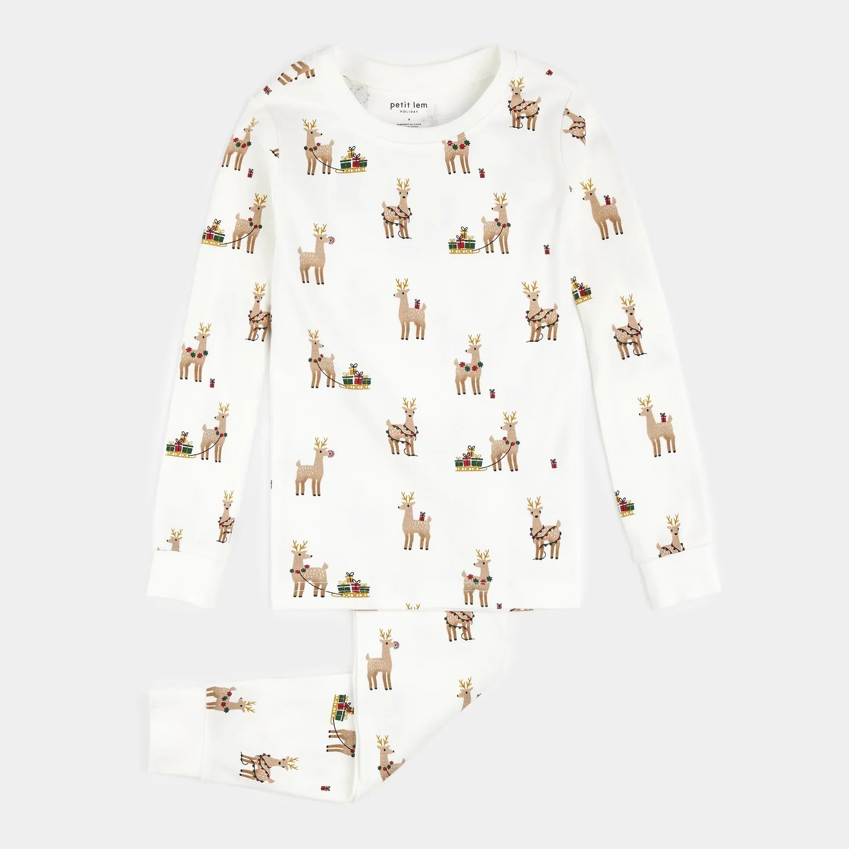 Rudy and Friends on Off-White PJ Set | Petit Lem