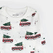 PJ Set | Festive Cars on Off-White | Petit Lem