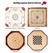 32 Red and Pink Carrom / Pichenotte / Croquignole Rings - (Red / Pink / Natural / Black / White) - Anneaux De Pichenottes - Game Accessories / Accessoires De Jeu